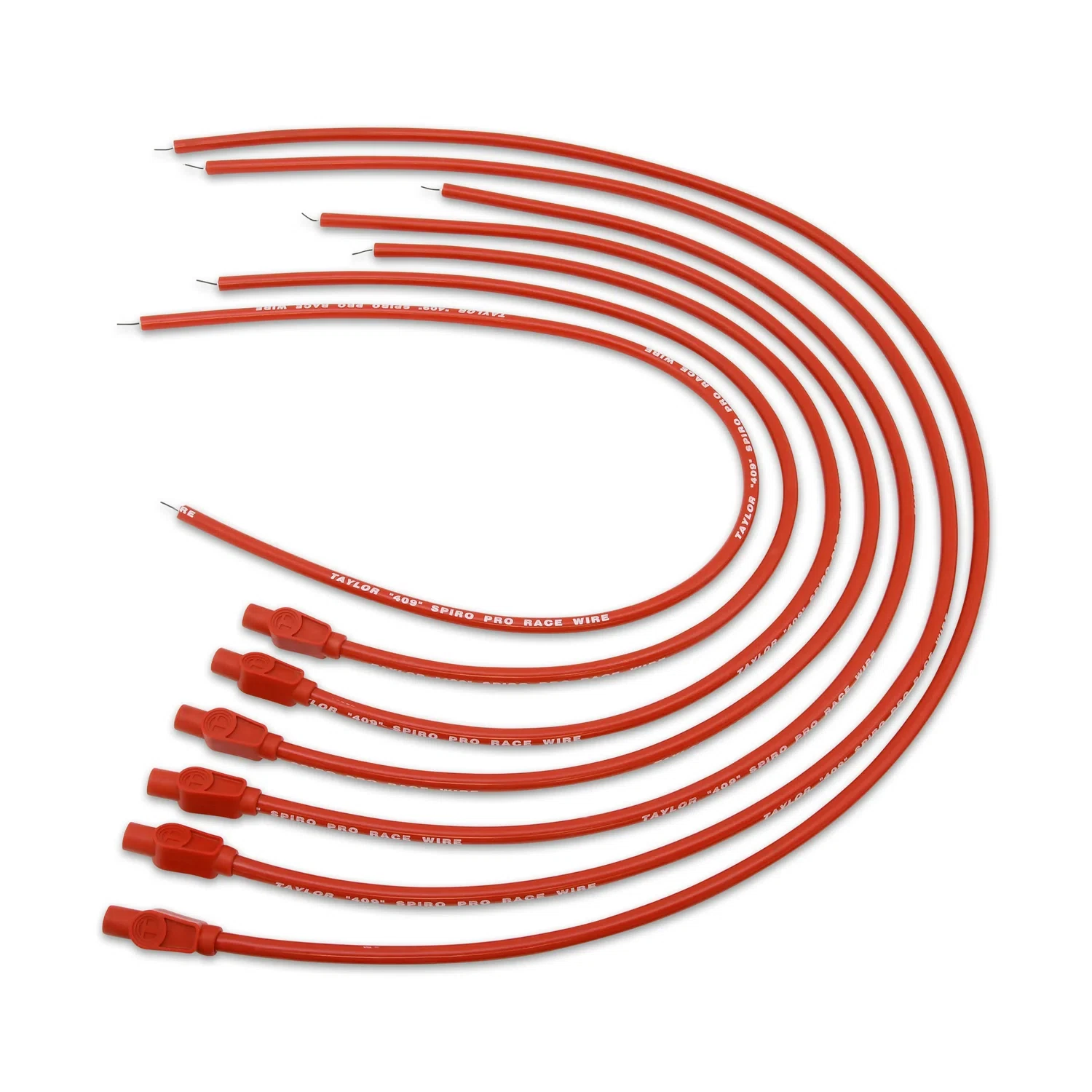 Spark Plug Wire Set Universal 10.4mm Silicone Spiro Pro 409 409 180_ Red 79245